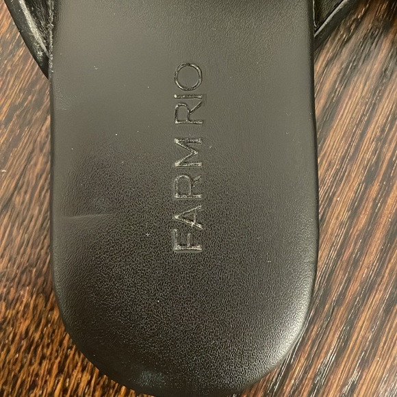 FARM Rio Vegan Leather Beaded Slides - Picture 2 of 4